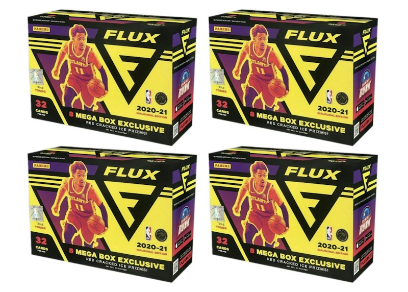 2020-21 Panini Flux Basketball Mega Box (Red Cracked Ice) 4x Lot