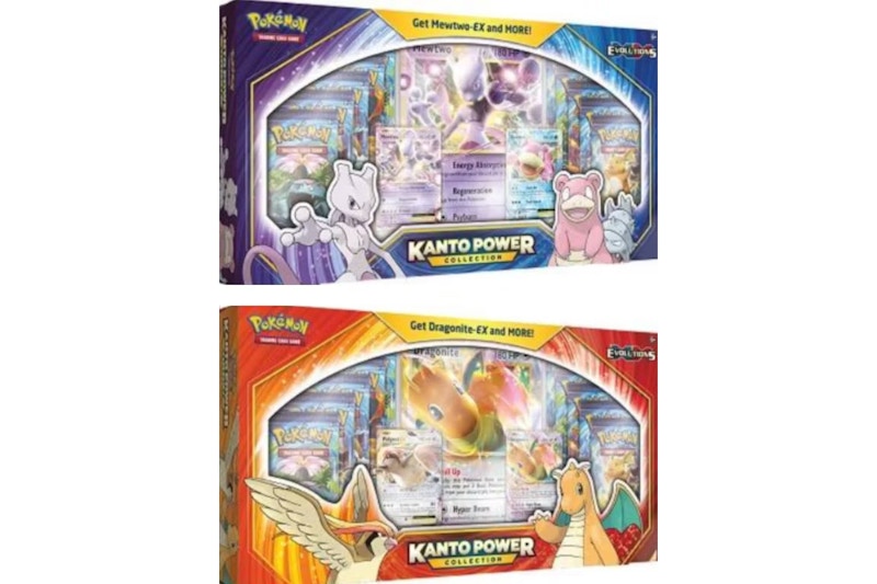 2020 Pokémon TCG XY Evolutions Kanto Power Collection Mewtwo-EX & Dragonite-EX Bundle