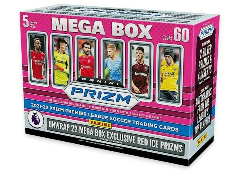2021-22 Panini Prizm Premier League Soccer Mega Box (Red Ice Prizms)