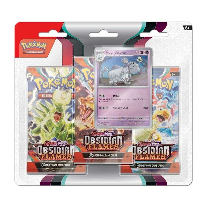2023 Pokémon Scarlet & Violet Obsidian Flames 3 Booster Packs & Greavard Promo
