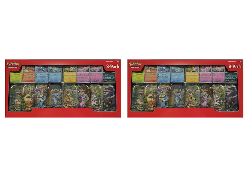 2025 Pokémon Prismatic Evolutions Mini Tins 8-Pack (Costco Exclusive) 2x Lot