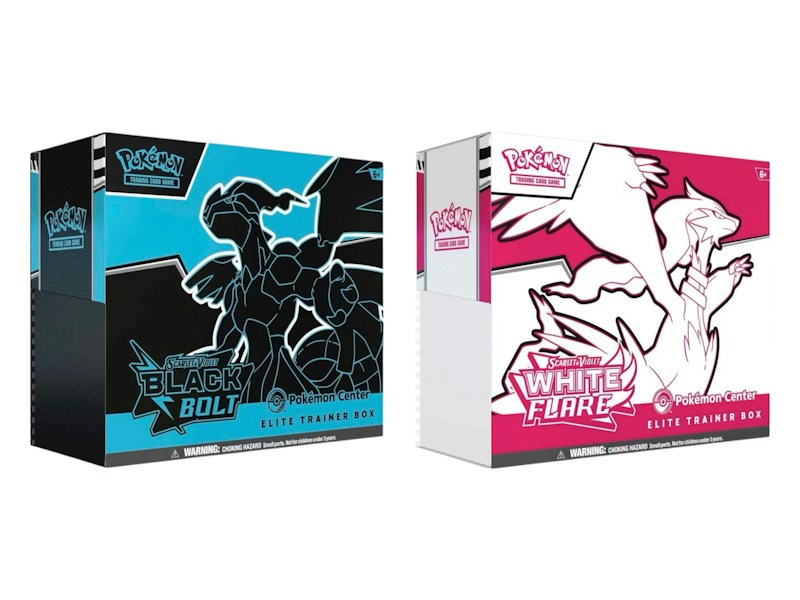 2025 Pokémon Scarlet & Violet Black Bolt & White Flare Pokemon Center Elite Trainer Box