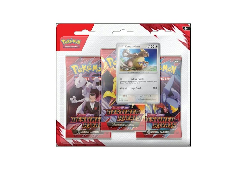 2025 Pokémon Scarlet & Violet Destined Rivals Kangaskhan 3 Pack Blister Pack
