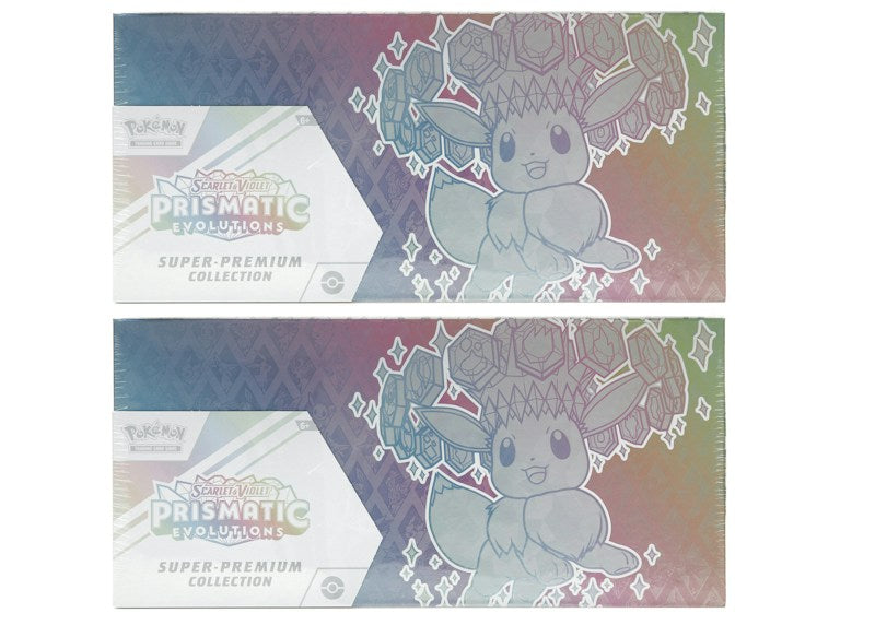 2025 Pokémon Scarlet & Violet Prismatic Evolutions Super Premium Collection 2x Lot