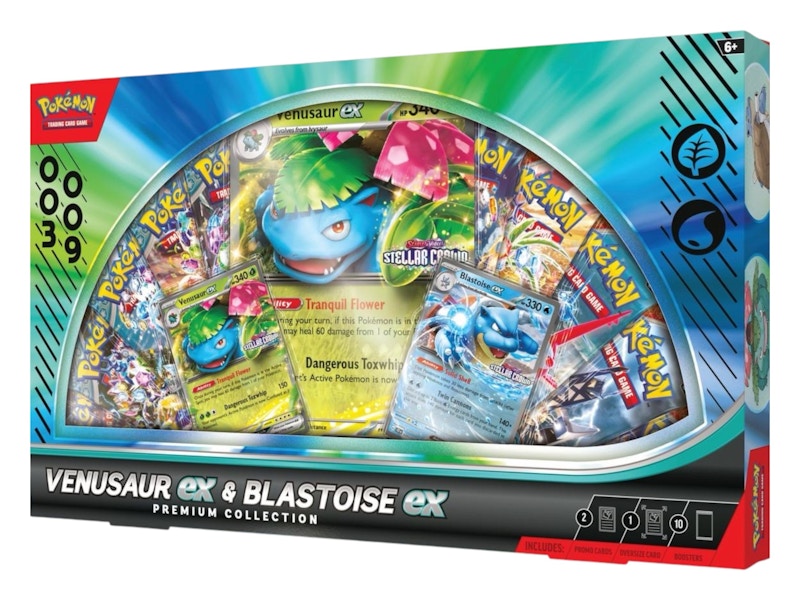 2025 Pokémon Scarlet & Violet Venusaur ex and Blastoise ex Premium Collection