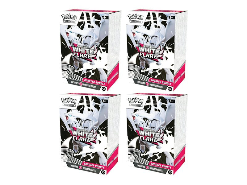 2025 Pokémon Scarlet & Violet White Flare Booster Bundle 4x Lot