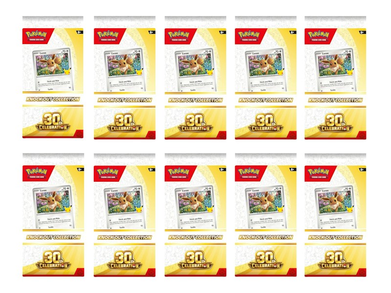 2026 Pokémon Mega Evolution 30th Celebration Knock Out Collection 10x Lot