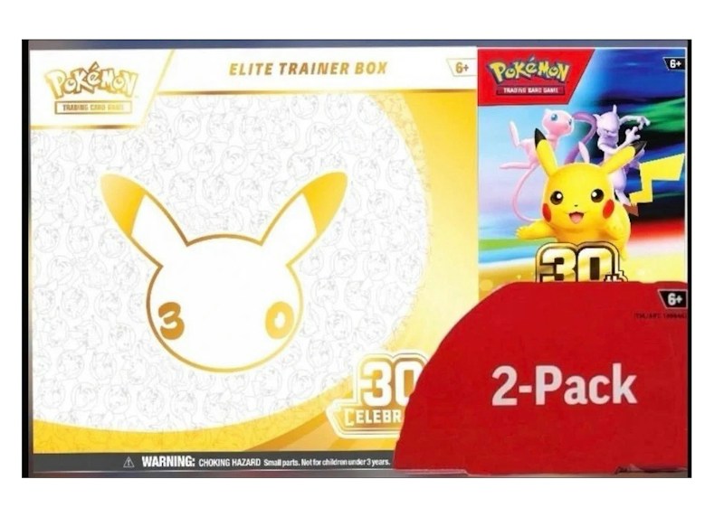 2026 Pokémon Mega Evolution 30th Celebration Elite Trainer Box & Booster Bundle Costco 2-Pack