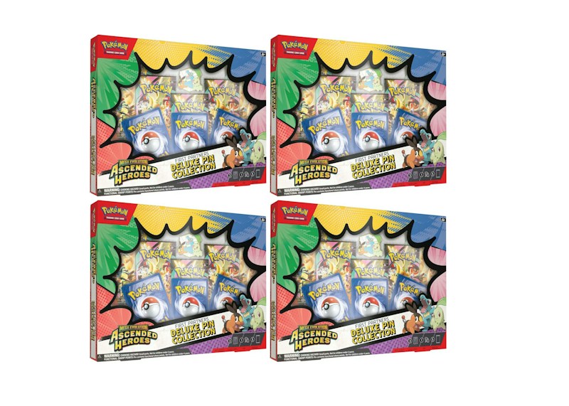 2026 Pokemon Mega Evolution Ascended Heroes Deluxe Pin Collection Box 4x Lot