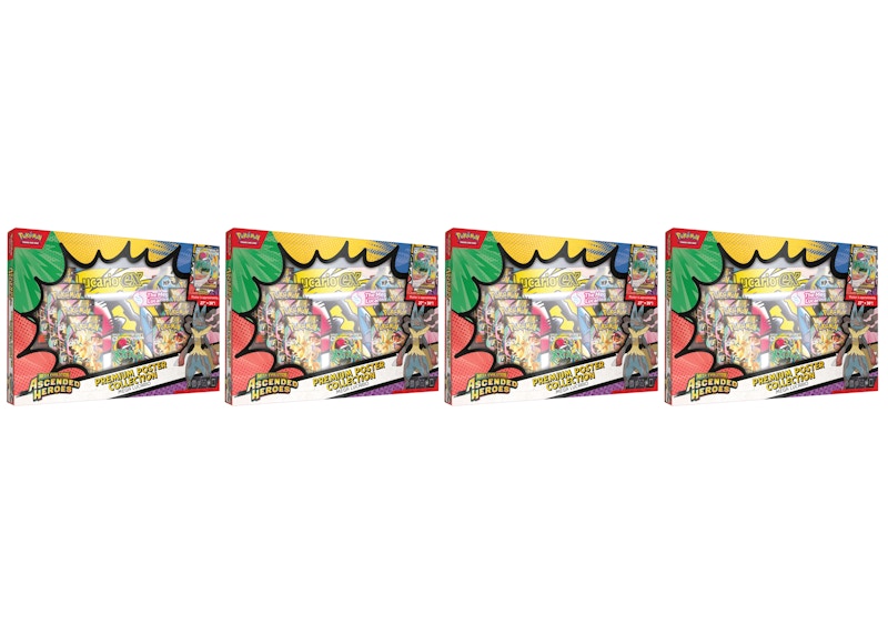 2026 Pokémon Mega Evolution Ascended Heroes Mega Lucario Premium Poster Collection 4x Lot