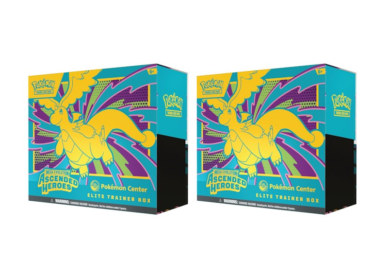 2026 Pokémon Mega Evolution Ascended Heroes Pokemon Center Elite Trainer Box 2x Lot