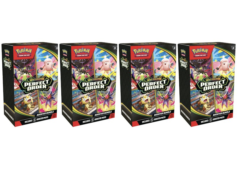 2026 Pokémon Mega Evolution Perfect Order Booster Bundle 4x Lot
