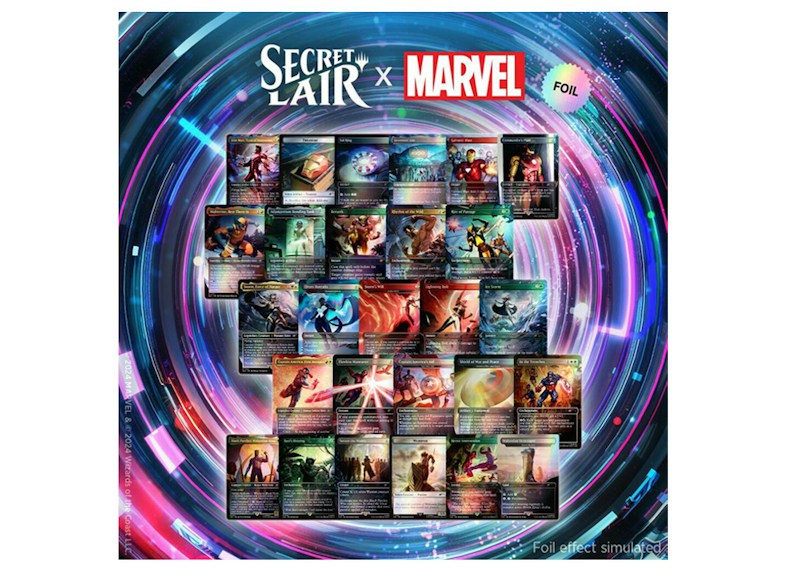 Magic: The Gathering Secret Lair Series Marvel Superdrop Astonishing Rainbow Foil Bundle