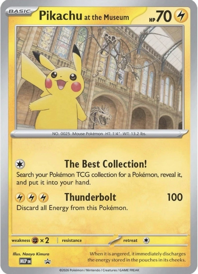 Pikachu at the Museum Pokémon Natural History Museum Promo (Ungraded)