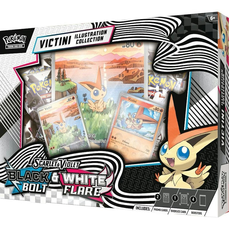 Pokémon Scarlet & Violet Black Bolt/White Flare Unova Victini Illustration Poster Collection Box