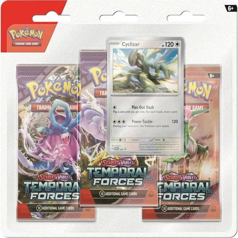 Pokèmon Scarlet & Violet Temporal Forces & Cyclizar Promo Card 3 Booster Blister Pack