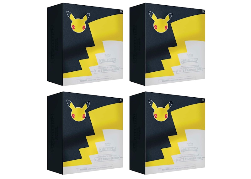 Pokémon TCG 25th Anniversary Celebrations Pokémon Center Exclusive Elite Trainer Box 4x Lot