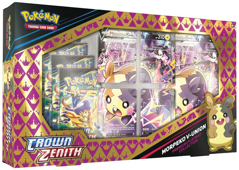 Pokémon TCG Sword & Shield Crown Zenith Morpeko V-UNION Premium Playmat Collection Box