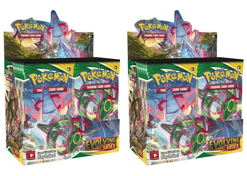 Pokémon TCG Sword & Shield Evolving Skies Booster Box 2x Lot