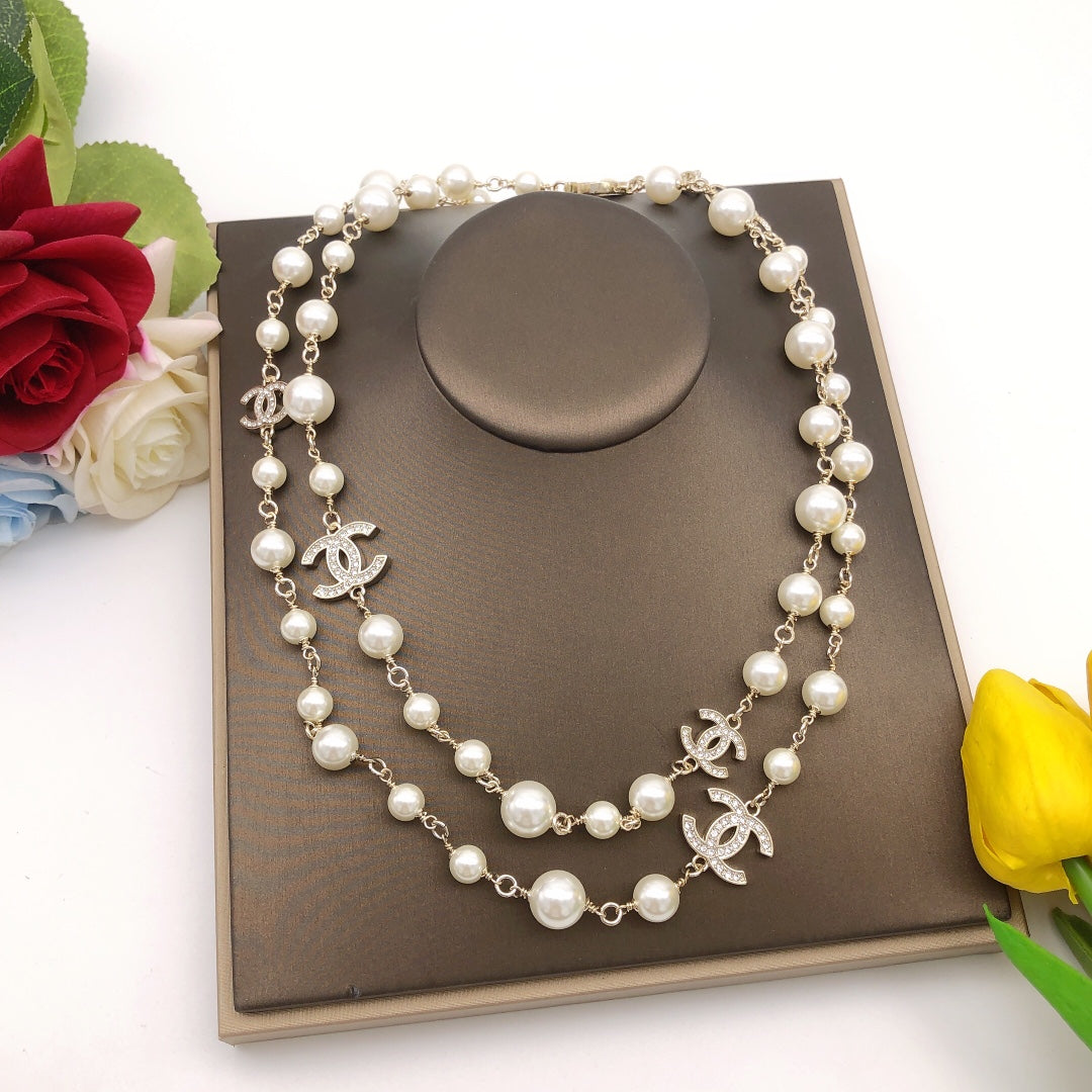 18K  Chanel Long Pearls Necklace
