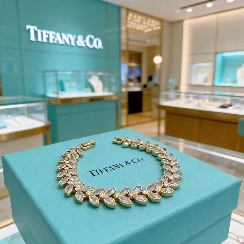 18K Return to Tiffany Crystal Rose Gold Bracelet