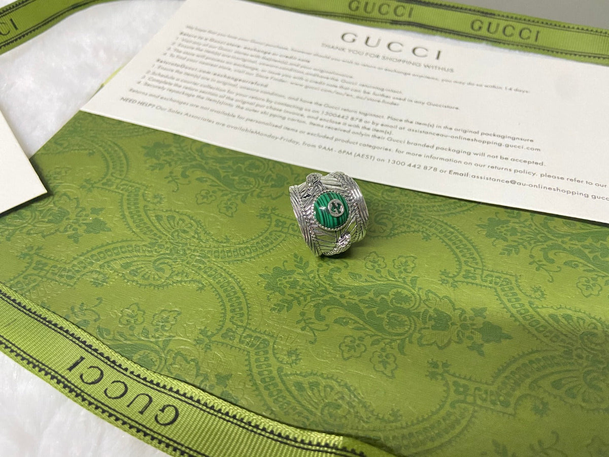 Double Gucci Garden Snake Interlocking Gucci Ring