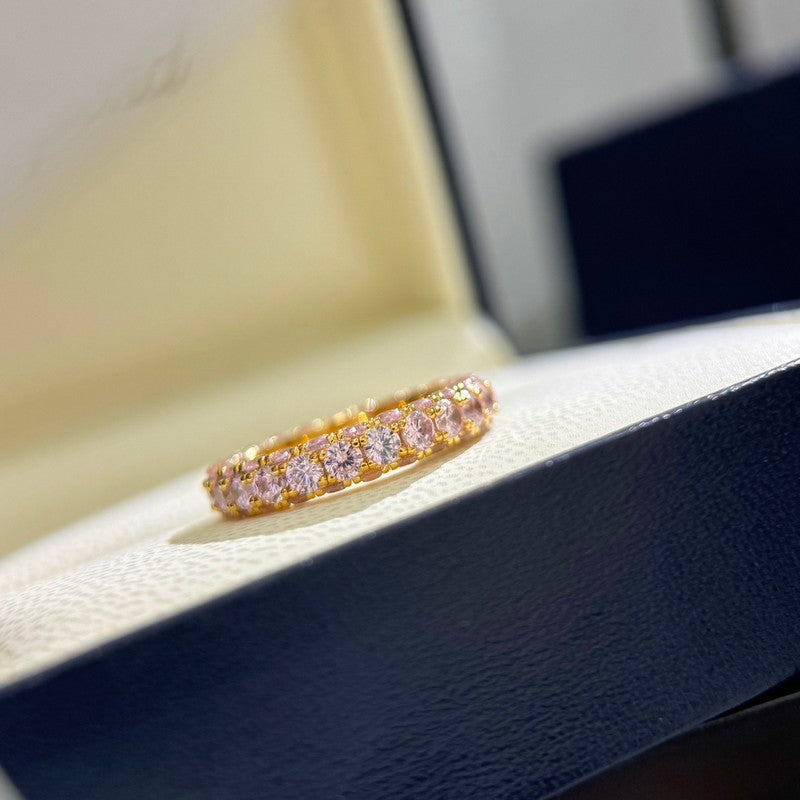 18K Tiffany Pink Crystal Ring