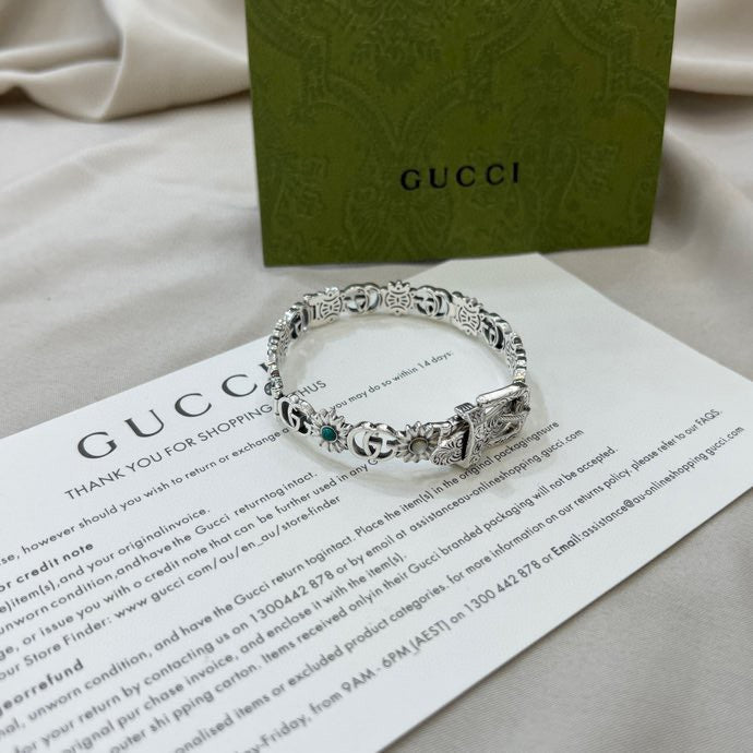Double Gucci Flowers Bracelet
