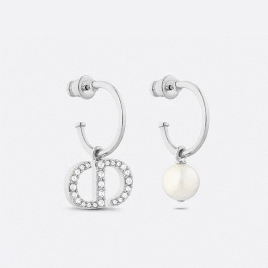 18K Petit Dior Pearl Earrings