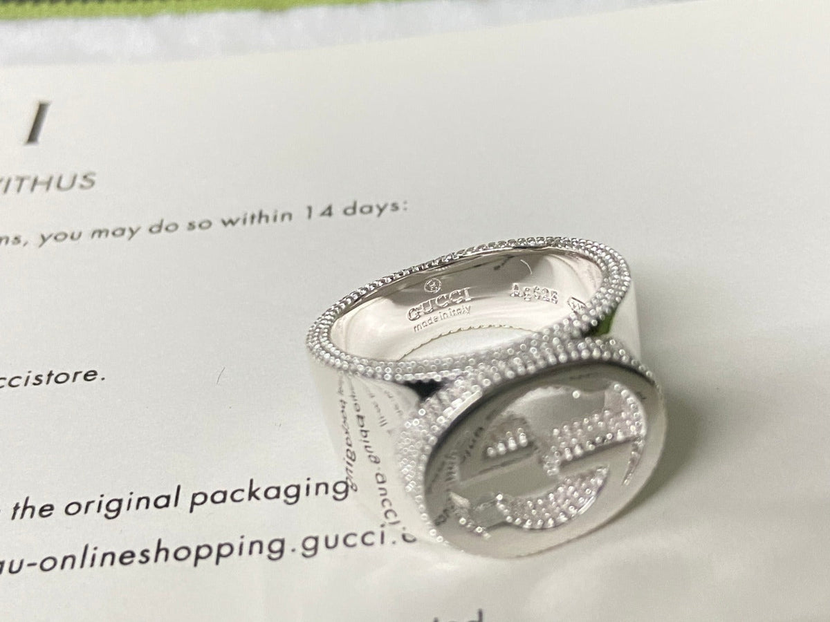 Double Gucci Interlocking Gucci Wide Ring