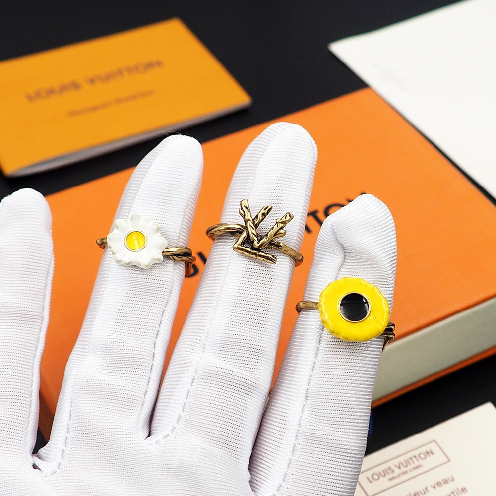 18K Louis Vuitton Gardening Set of Three Rings