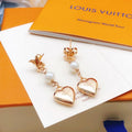 18K Louis Vuitton Heart Earrings