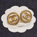 18K  Chanel Crystal Earrings