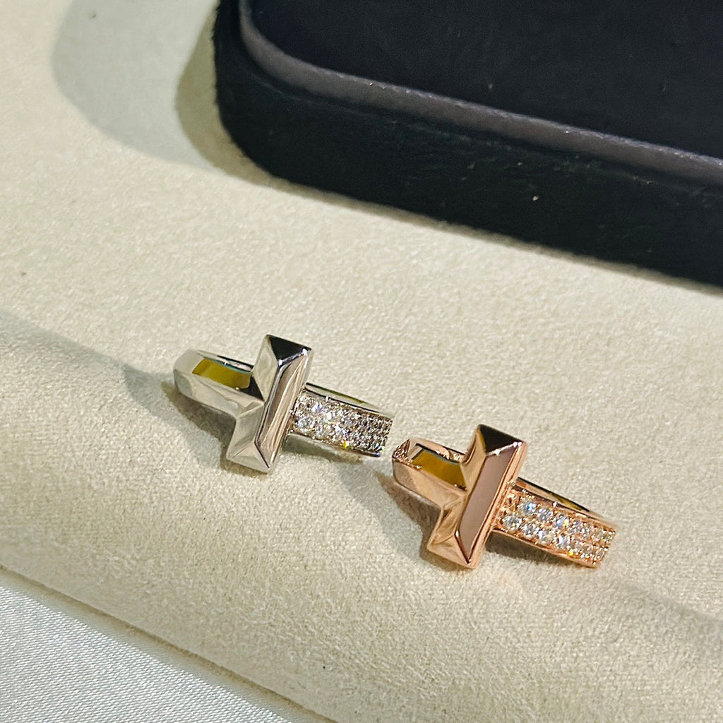 18K Tiffany T1 Diamonds Ring
