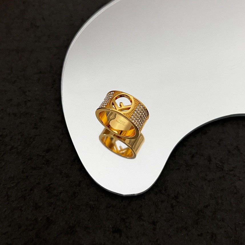 18K Fendi Is Wide Ring