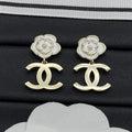 18K  Chanel Camellia Earrings