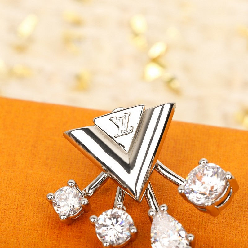 18K Louis Vuitton Diamomd Earrings