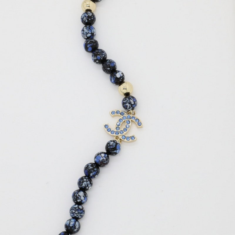 18K  Chanel Black Pearl Long Necklace