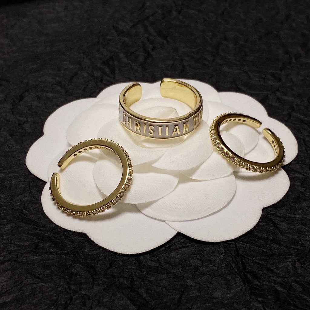 18K Dior Code Ring Set