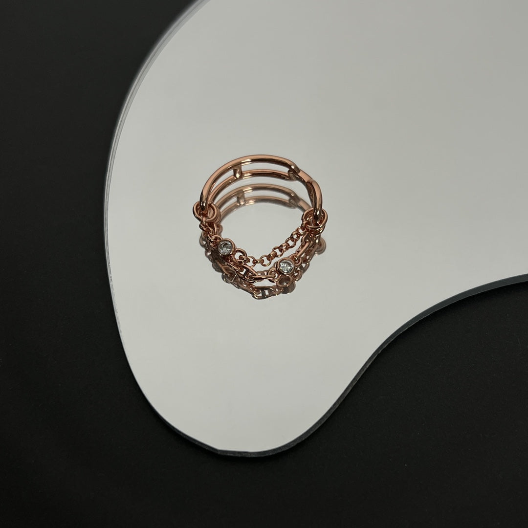 18K Chaine D'Ancre Chaos Hermes Ring