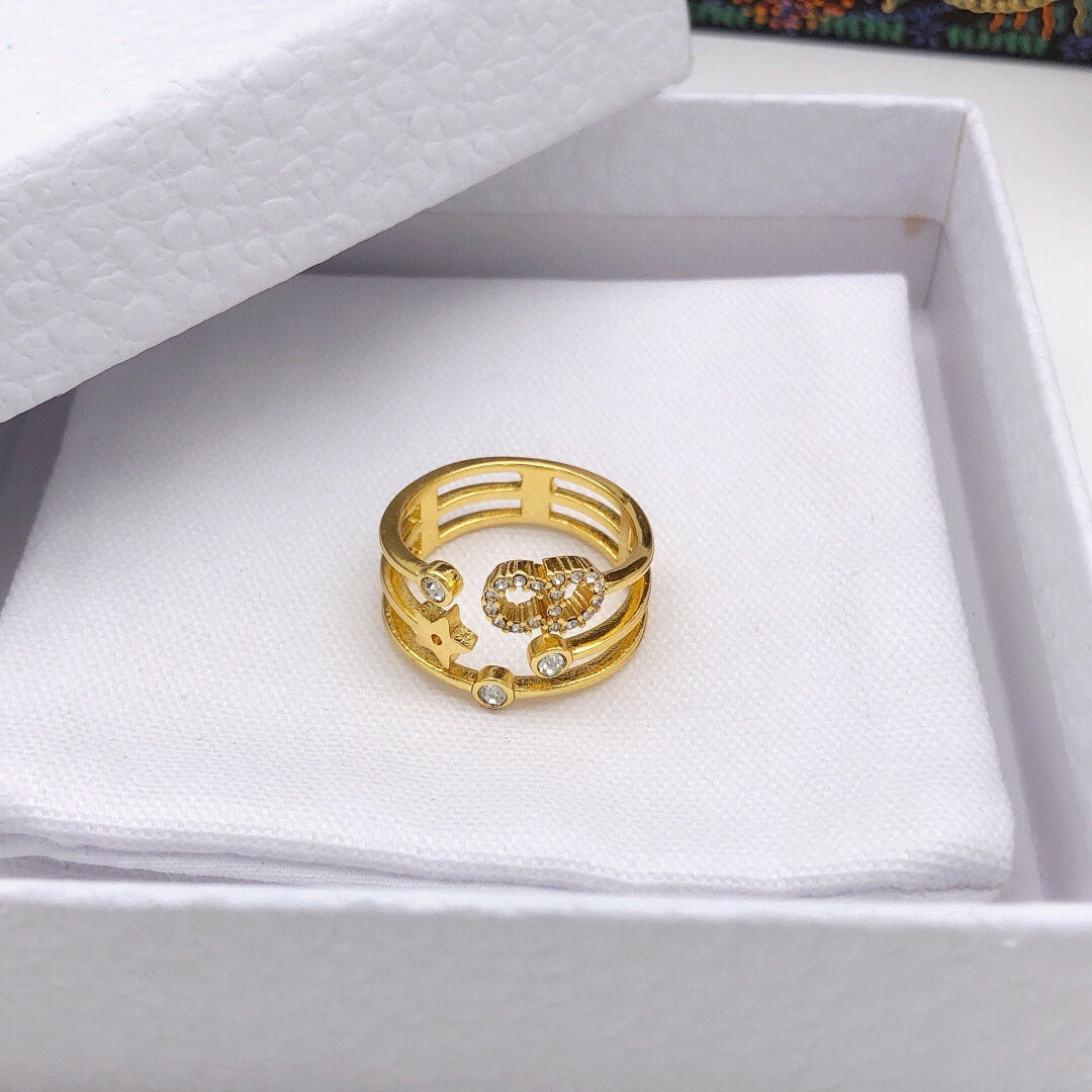 18K Dior Star Diamonds Ring